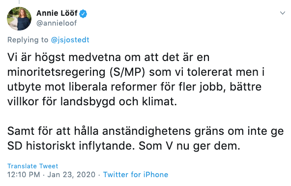Annie Lööf Twitter Annie Lööf Twitter
